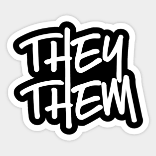 Gender Pronoun They Them Sticker